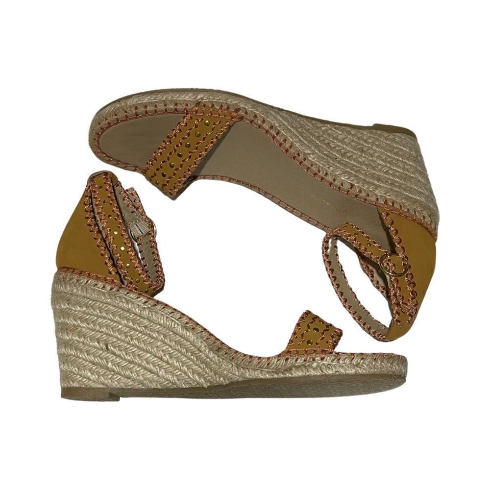 Adrienne Vittadini Women’s Charming Canvas Open Toe Espadrille Wedge Sandal 7.5 - Picture 9 of 13